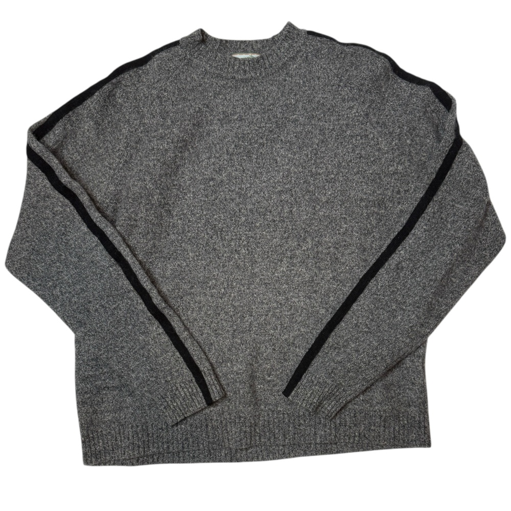 Horny Toad Lambs Wool Gray‎ Crew Neck Pullover Sweater Medium Retro - Picture 2 of 6